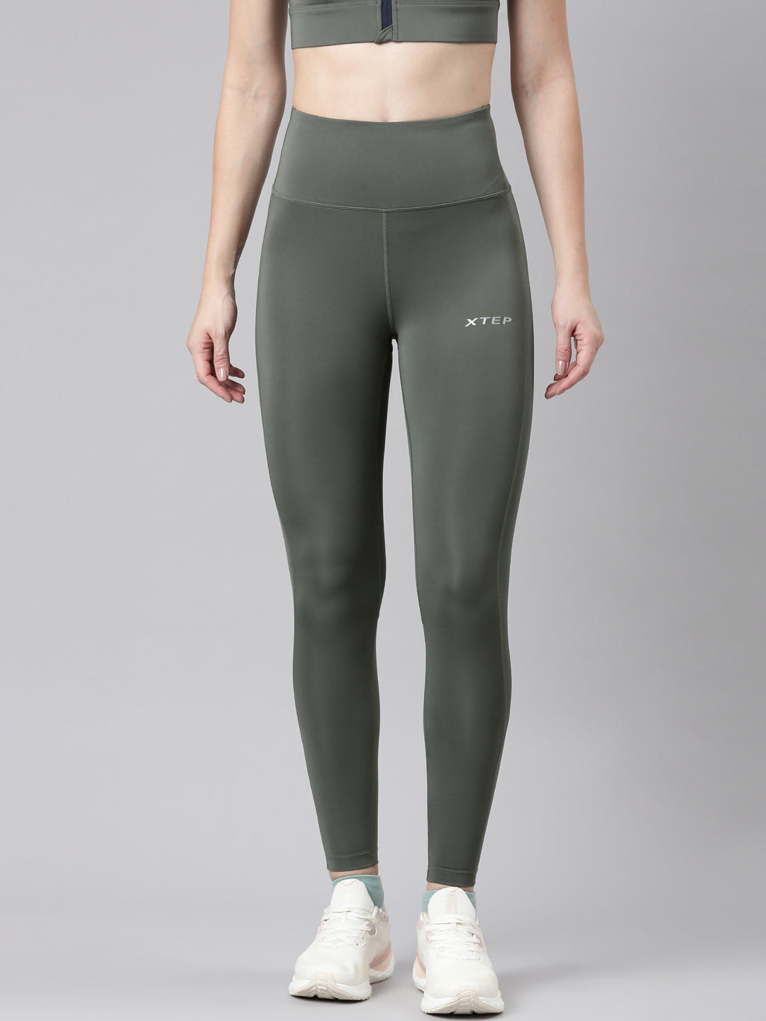 Xtep Women Training Athletic Leggings - Green24 / M