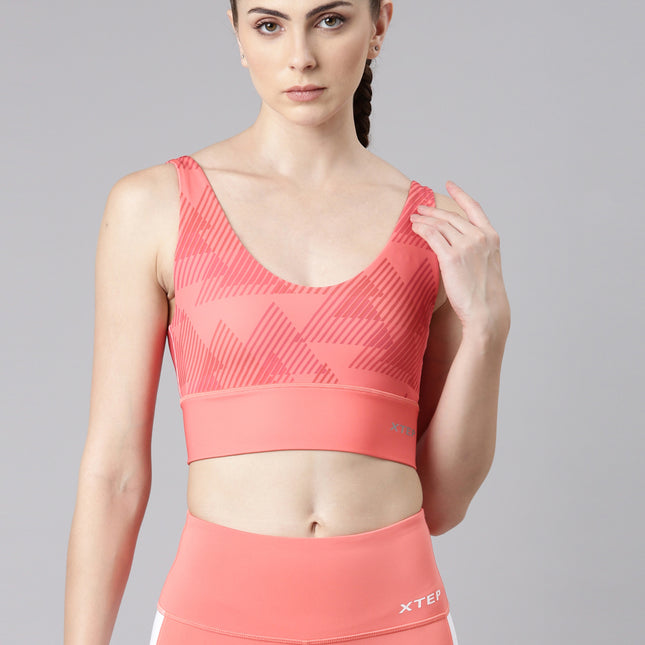 Xtep Women Training Bra - King Kong Pink / S