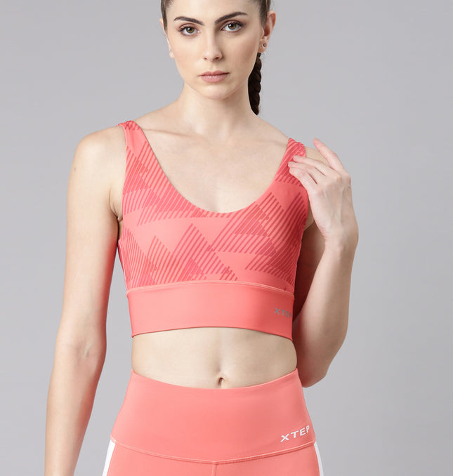 Xtep Women Training Bra - King Kong Pink / S
