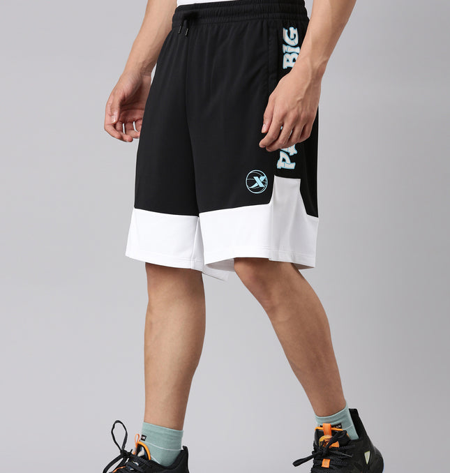 XTEP-SHIELD Men Knitted Long Shorts - Pearl White / Black / S