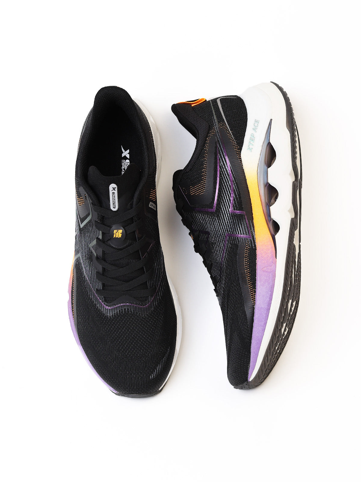 ACE Running Shoe - Black Neon Apricot