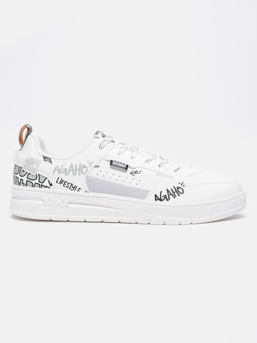 Xtep Colourblocked Sneakers - Canvas White / Phantom Grey / 40