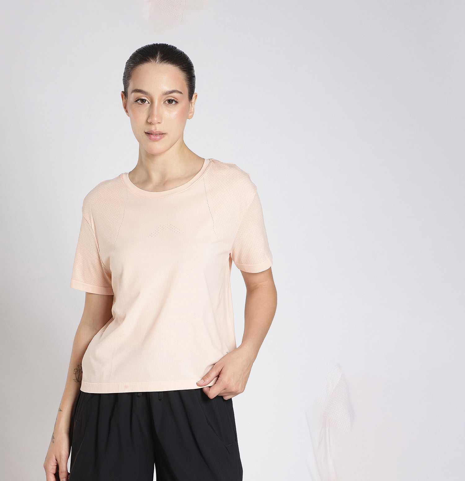 Xtep Running T-Shirt for Women - Pale Orange / S