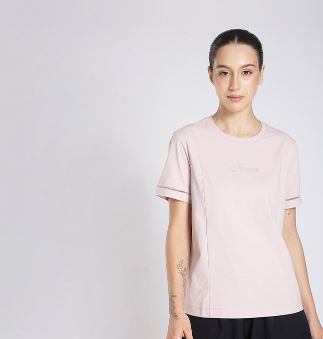 Xtep Women's Training T-Shirt – Sorona Cotton Blend, Antibacterial