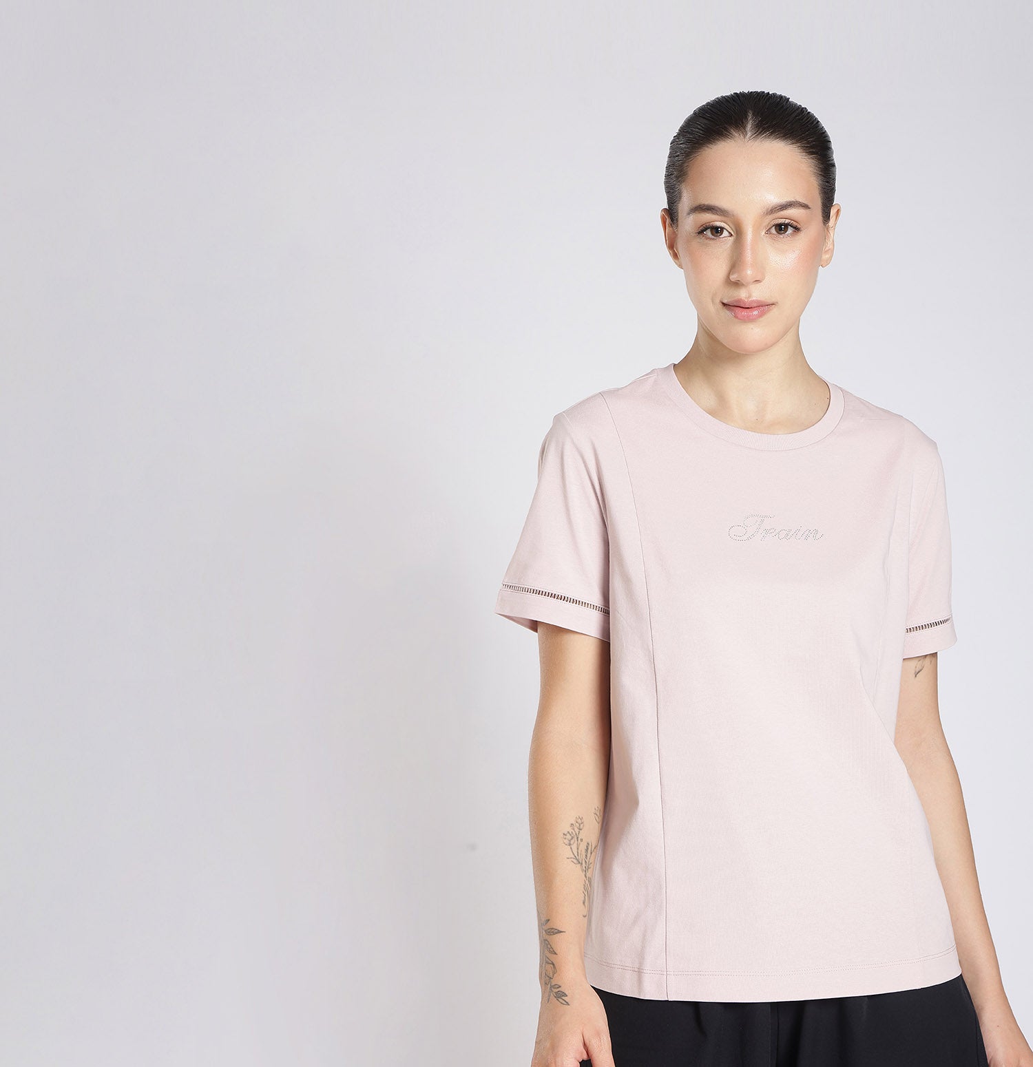 Xtep Women’s Training T-Shirt – Sorona Cotton Blend Antibacterial - Blurry Pink / XS