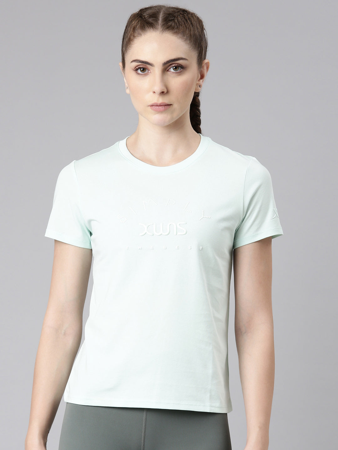 Xtep Women Training Short-sleeve T-shirt - Light Water / XS