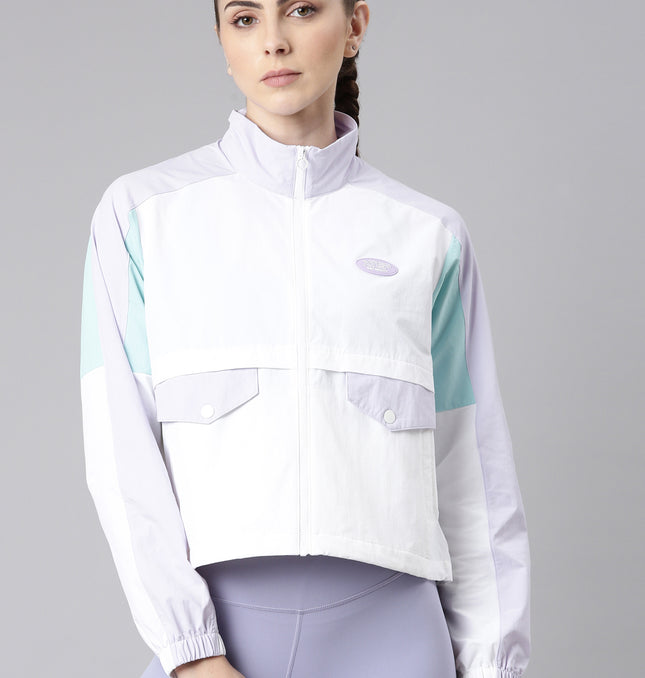 Xtep-Comfort Women Single-layer Windbreaker - Pearl White Veil Purple / S