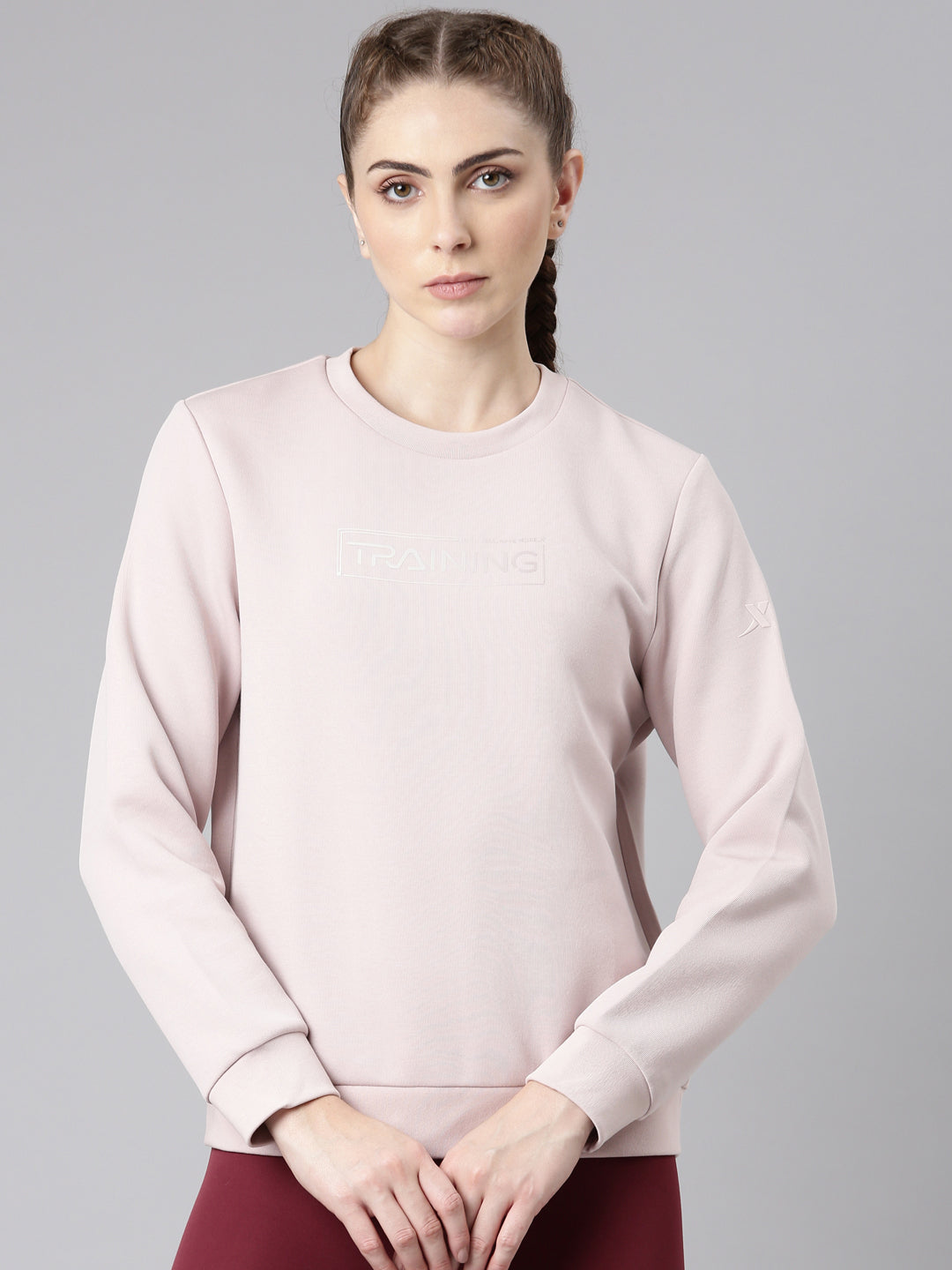 Xtep Xtep-Comfort Women Sweatshirt - Blurry Pink / XS