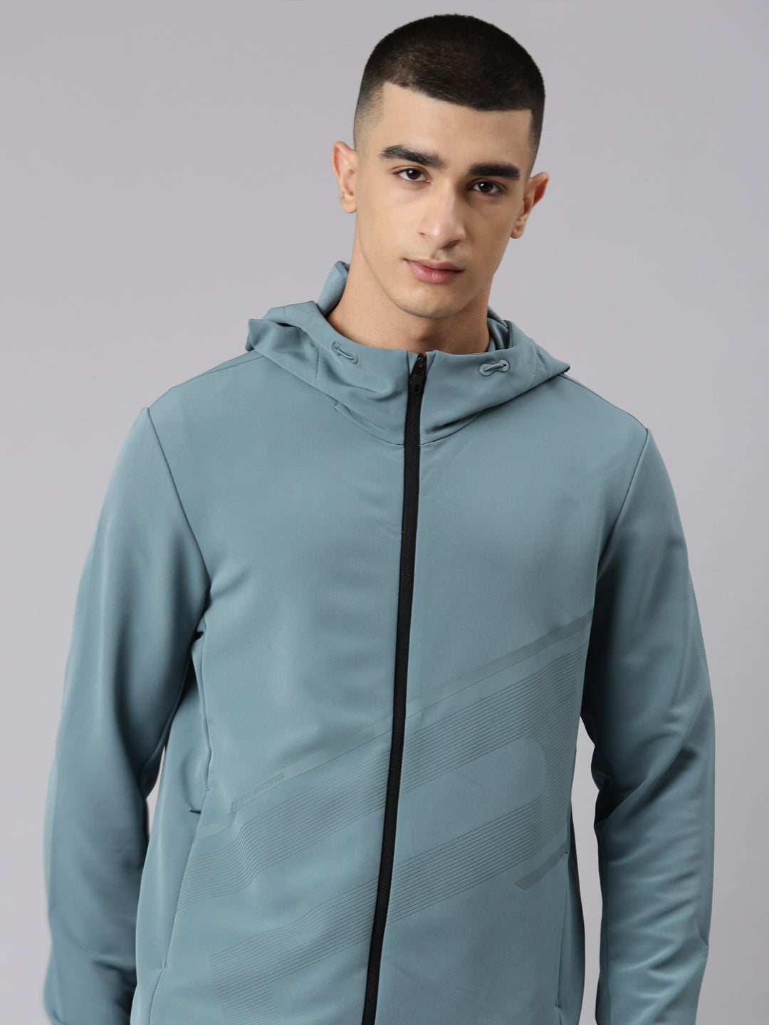 Xtep Printed Comfort Windcheater Jacket - Ink Grey / XS