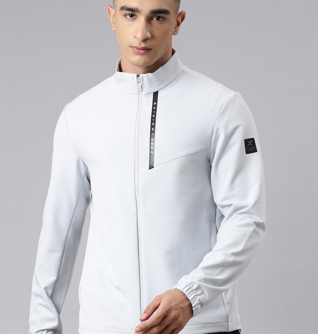Xtep Men Comfort Single-layer Windbreaker Jacket - CreamGrey / XS