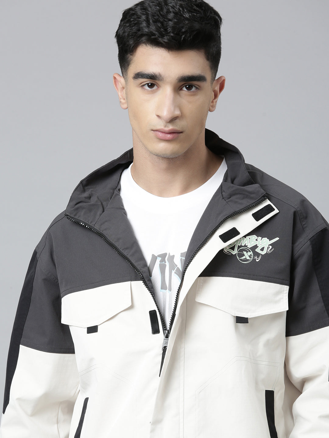 Xtep Colourblocked Double Layer Windbreaker Jacket