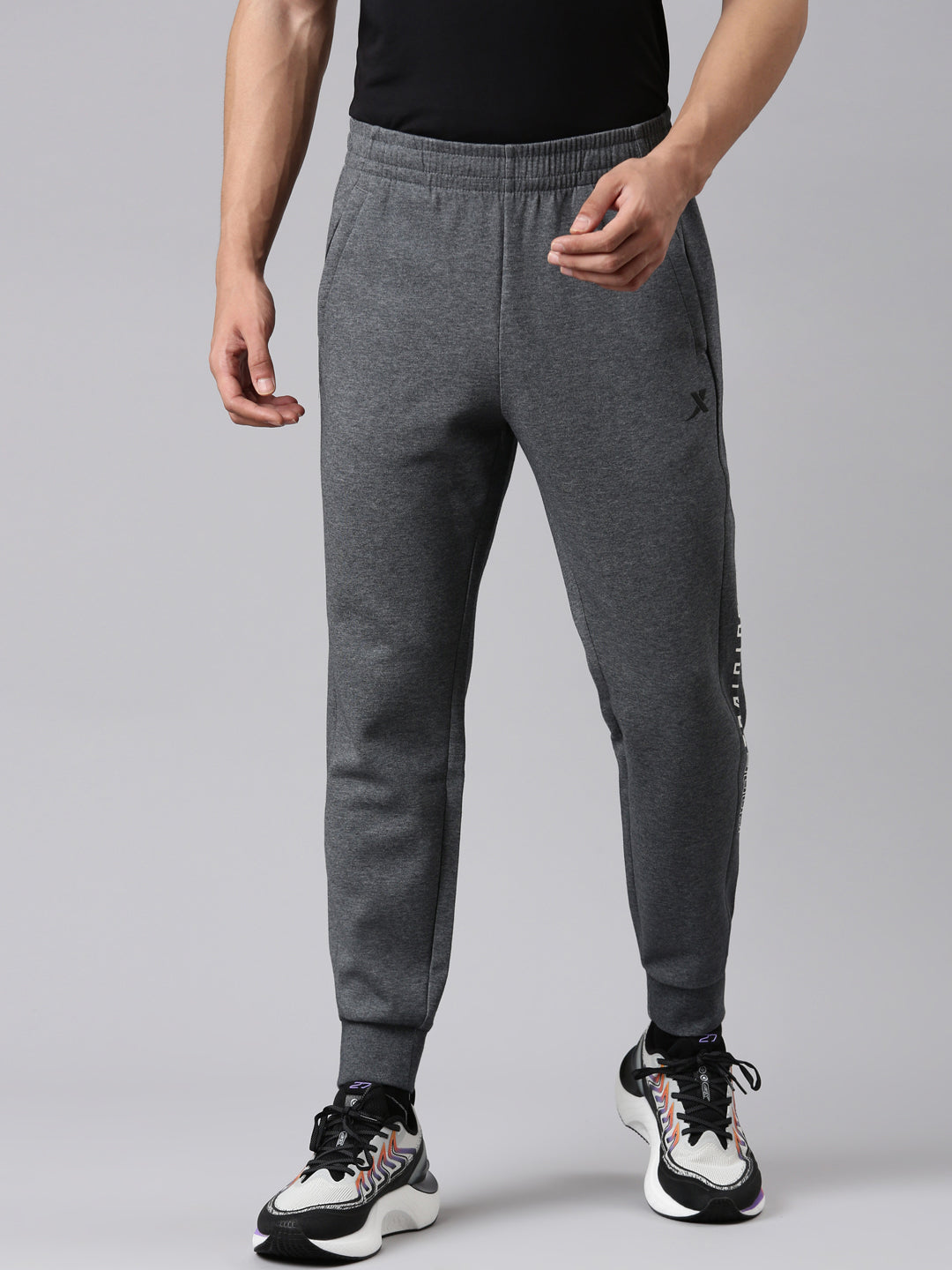 Xtep-Comfort Men Knitted Pants - Dark Heather / XS