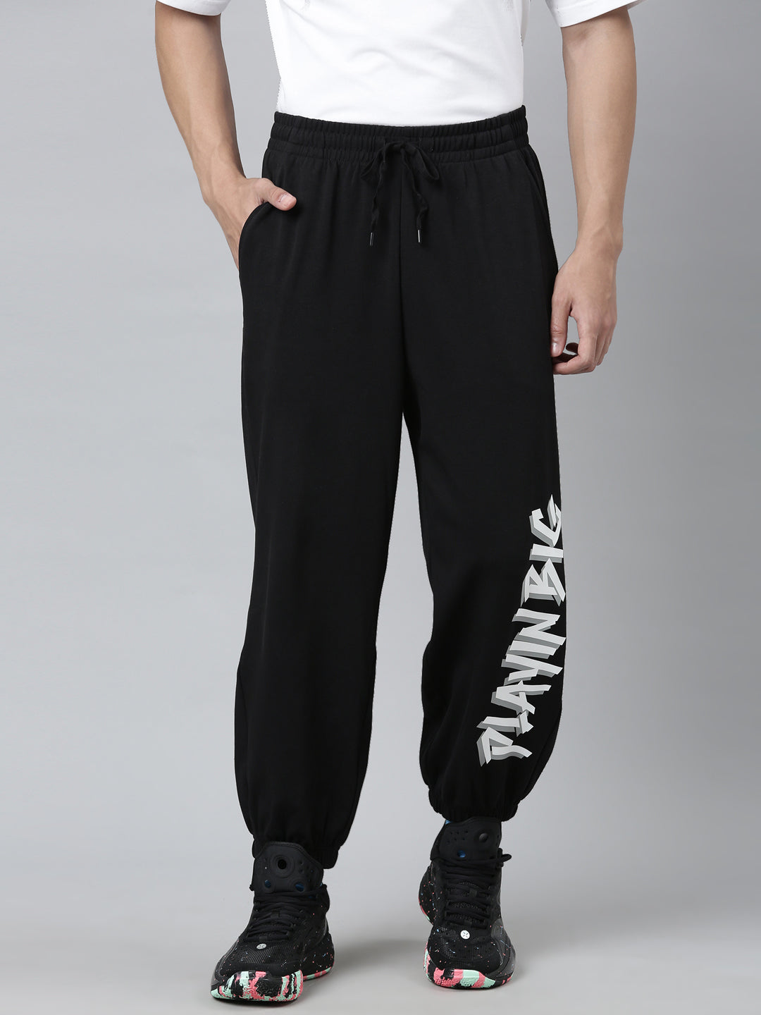The Xtep-Comfort Men Knitted 7/8 Pants - Black / XS