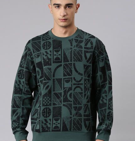 Xtep-Comfort Men Sweater - Base Green / XS