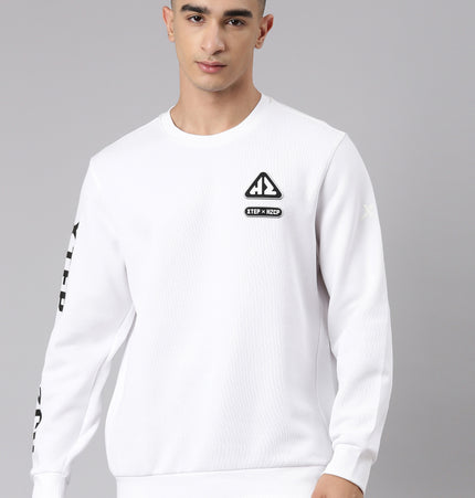 Xtep-Comfort Men Sweater - Pearl White / XS
