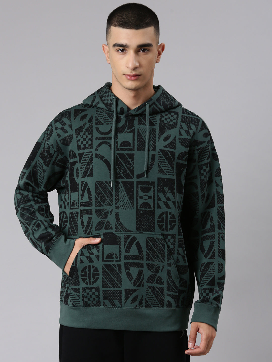 Xtep-Comfort Men Hoodie - Base Green / XS