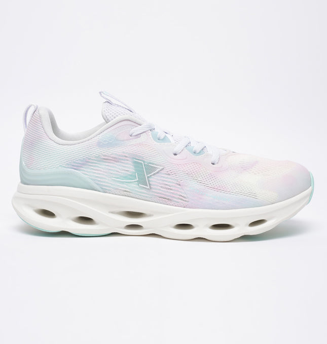 Xtep Women Reactive Coil Running Shoes - Ice Peach/Foamy Blue/Snowy Purple / 36