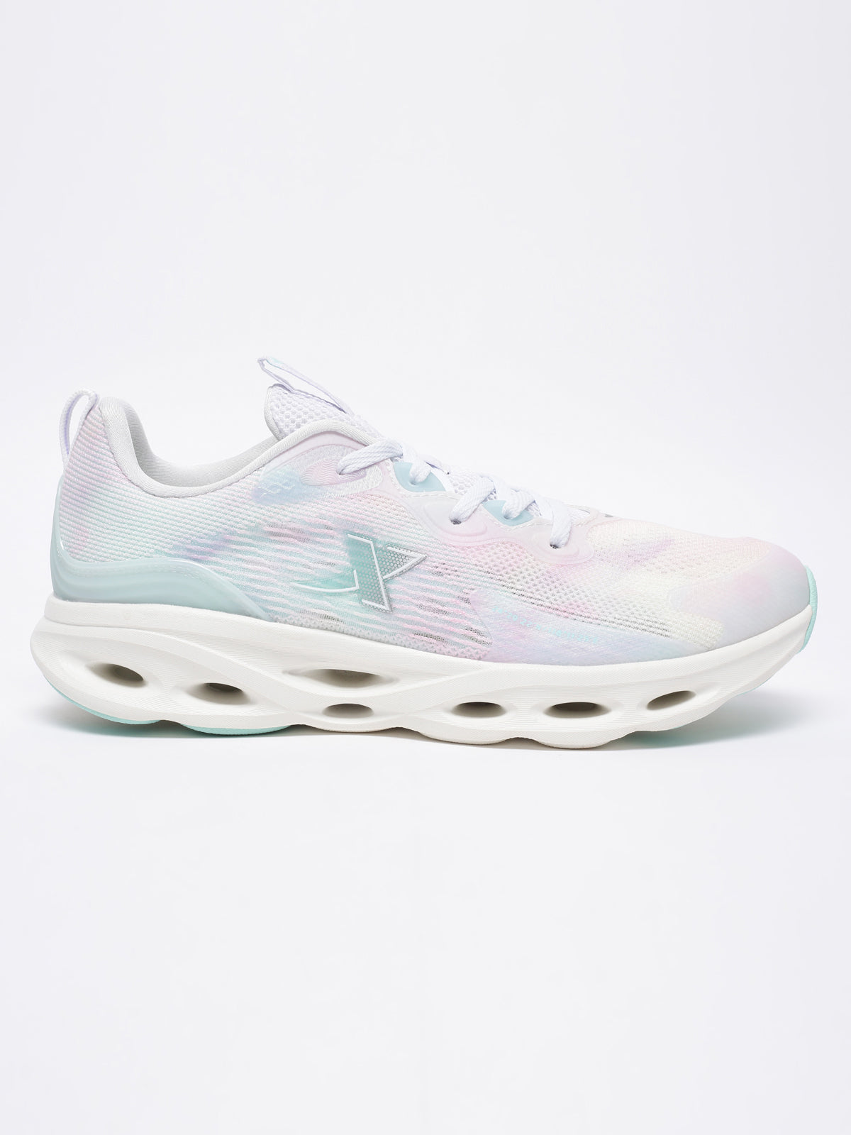 Xtep Women Reactive Coil Running Shoes - Ice Peach/Foamy Blue/Snowy Purple / 36