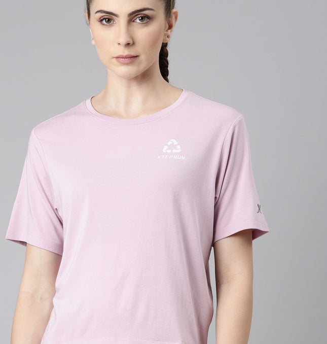 Xtep-Comfort Women Short-sleeve T-shirt - Purple / XS