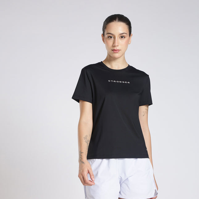 Xtep Women SmoothTouch Training T-shirt - Black / XS