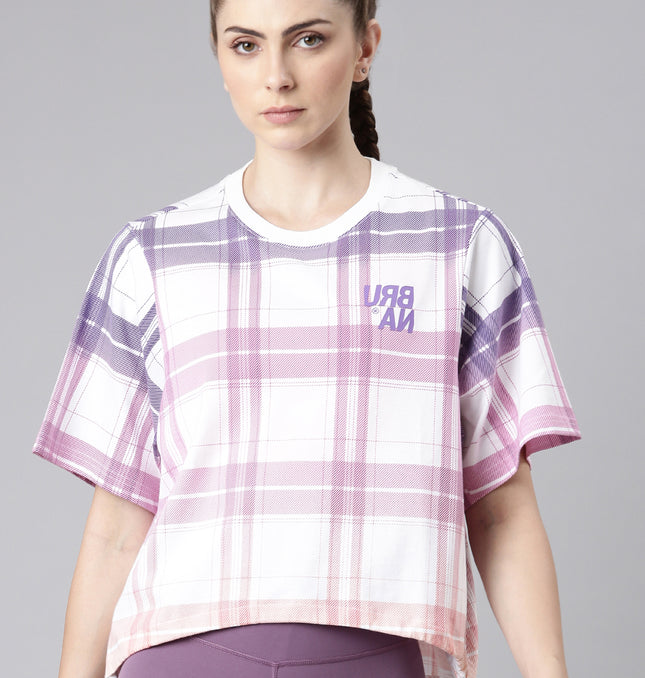 Xtep Women Lifestyle Short-sleeve T-shirt - Pearl White/Misty Purple / S