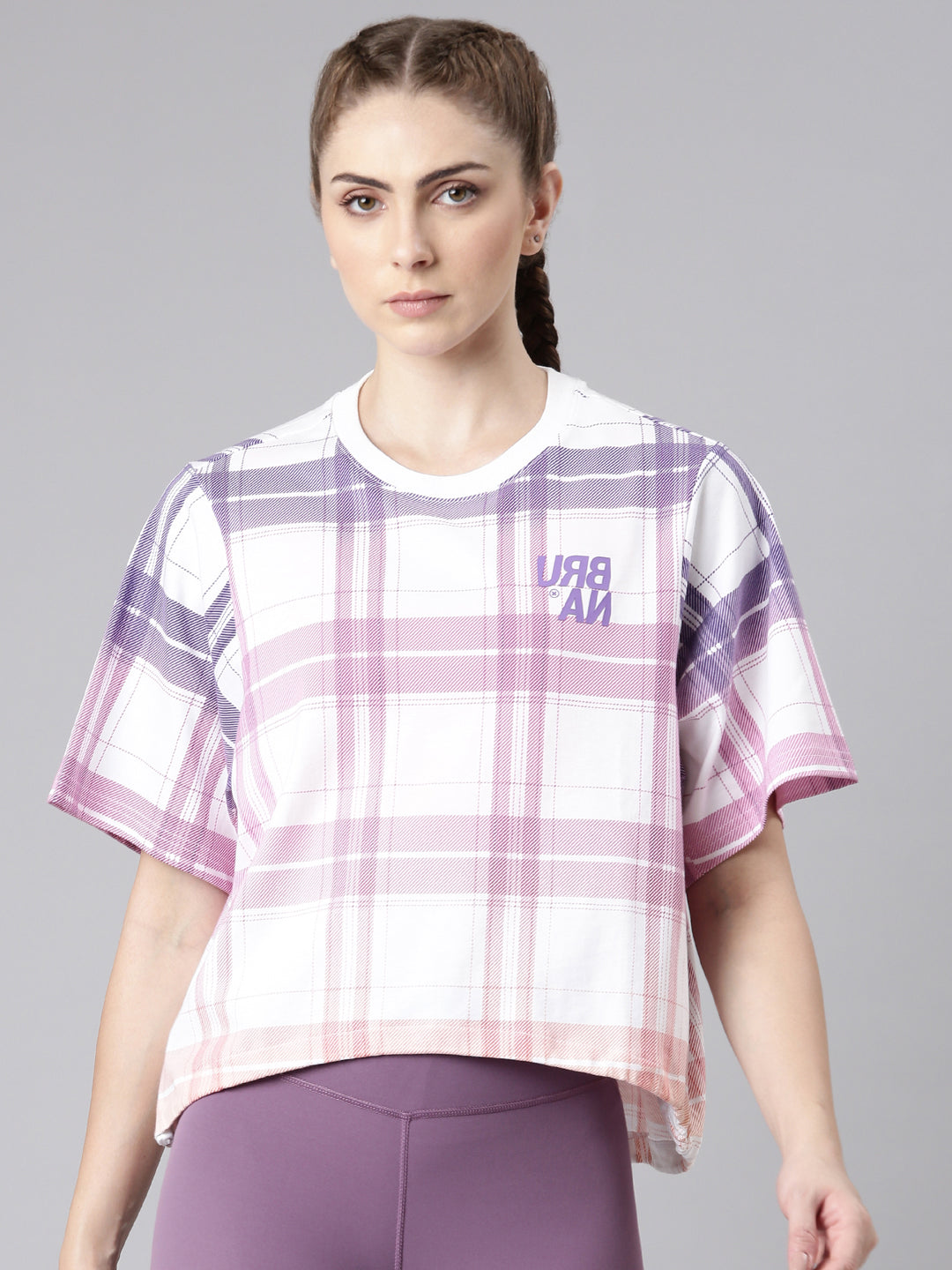 Xtep Women Lifestyle Short-sleeve T-shirt - Pearl White/Misty Purple / S