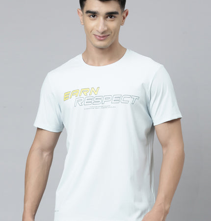 Xtep-Comfort Men Short-sleeve T-shirt - Clear Blue / M
