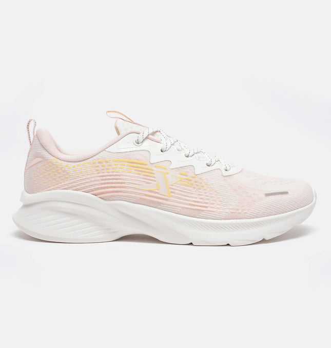 Xtep Women Feather Foam Running Shoes - Canvas White/Rubber Pink / 35