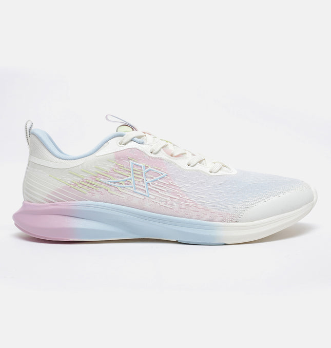 Xtep Women Feather Foam Running Shoes - Canvas White/Ice Peach / 35