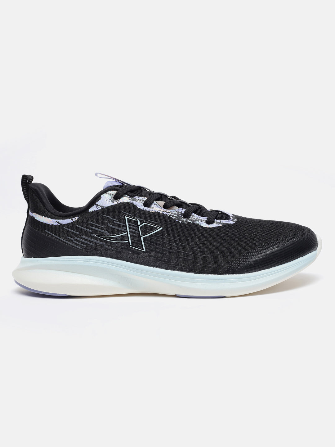 Xtep Women Feather Foam Running Shoes - Black/Blue Purple / 35