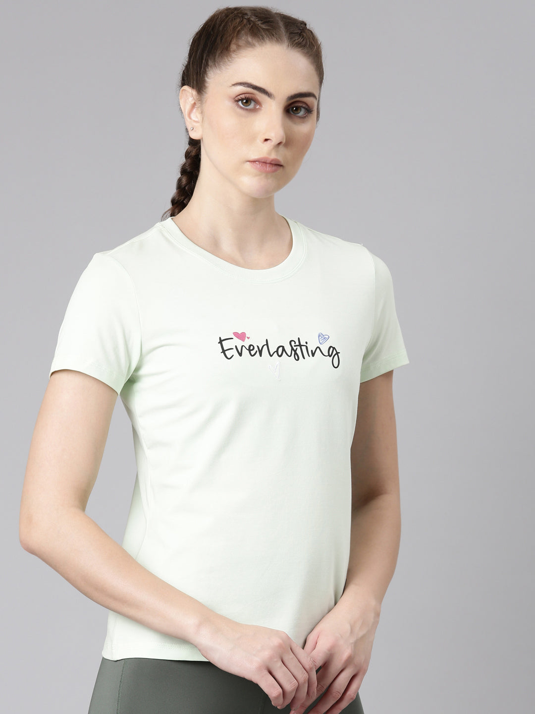 Xtep-Comfort Women Short-sleeve T-shirt - Faint Green / XS
