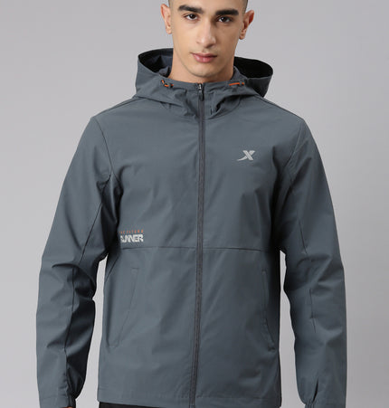 Xtep Men Double-layer Windbreaker - Greyish Blue / XS