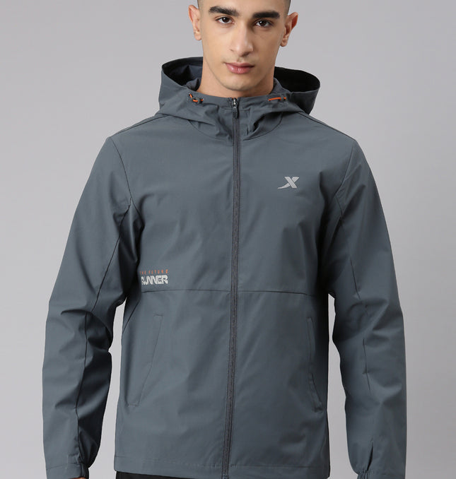 Xtep Men Double-layer Windbreaker - Greyish Blue / XS