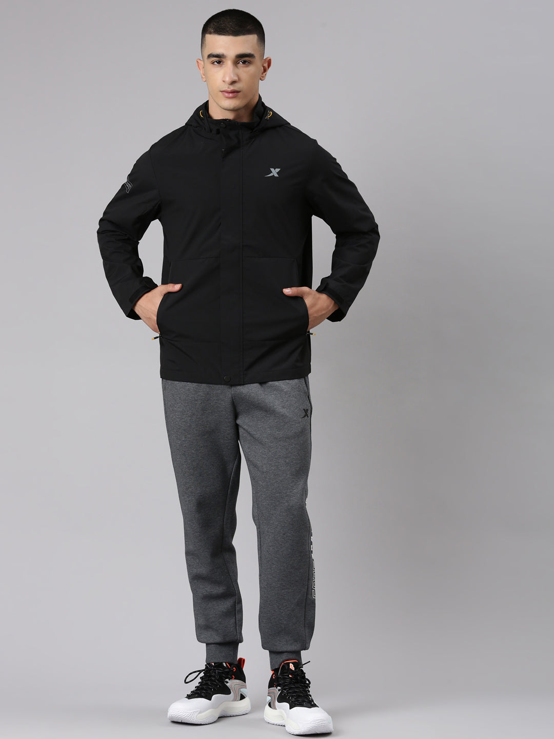 Xtep Mens Wind Breaker Jacket - Black