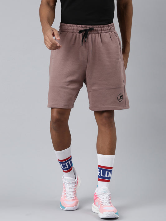 XTEP Brown Loose Fit Knitted Basketball Shorts for Men- Knitted Shorts- Basketball Shorts- Loose Fit- 89% Cotton 11% Polyester- X Ball Series- Machine Wash