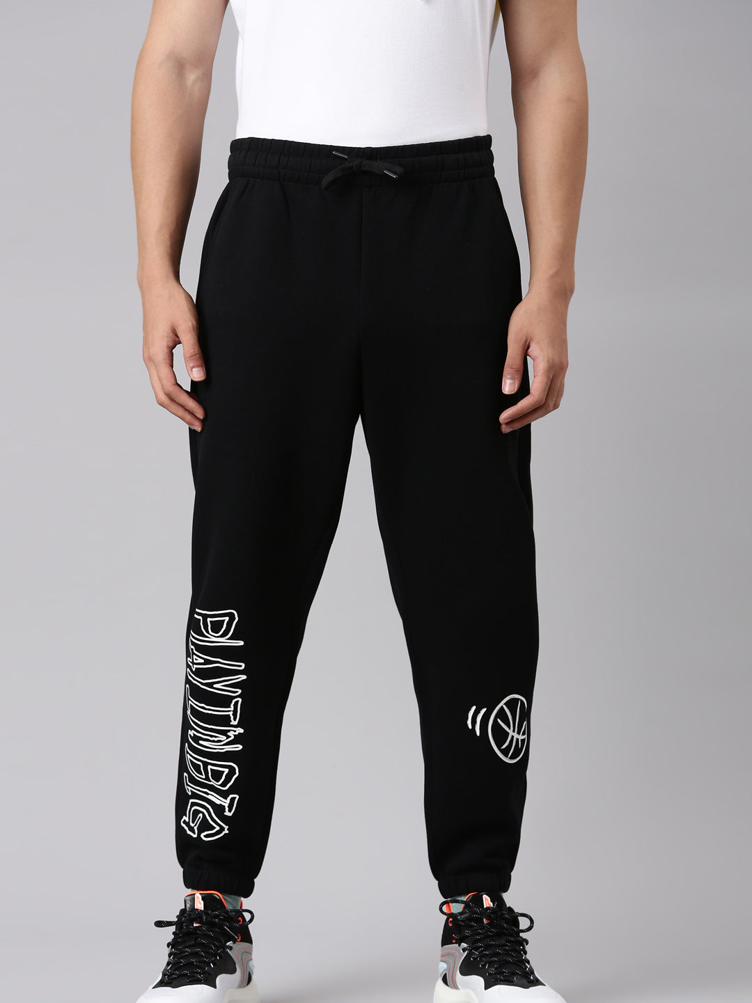 Xtep Men Basketball Knitted Track Pant - Black / XS