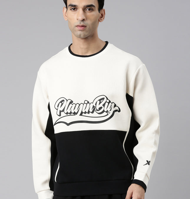 Xtep-Comfort Men Sweater - Cotton White / L