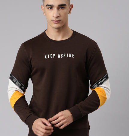 Xtep Men Lifestyle Sweater - Deep Brown / M