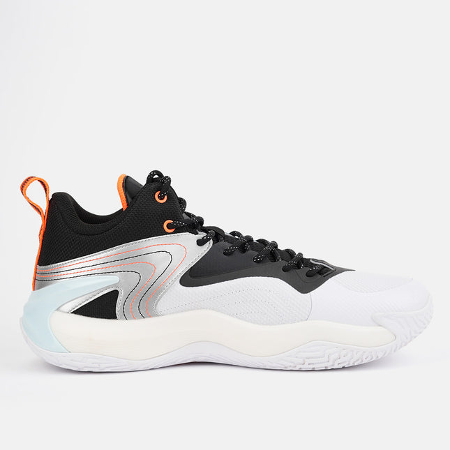 Xtep Men Dynamic Foam Basketball Shoes - White / Black / 40