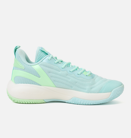 Xtep Men Basketball Shoes - Sky Blue / Neon Pinky Green / 41