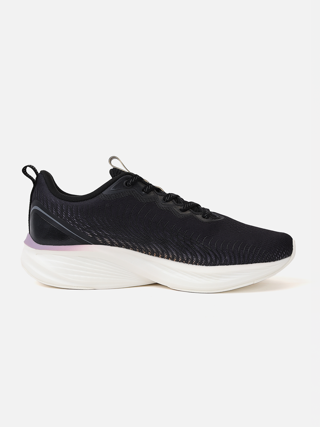 Xtep Women Dynamic Foam Running Shoes - Black / Wind Purple / 35