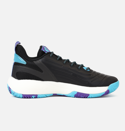 Xtep Men Basketball Shoes - Black / Tech Blue / 40
