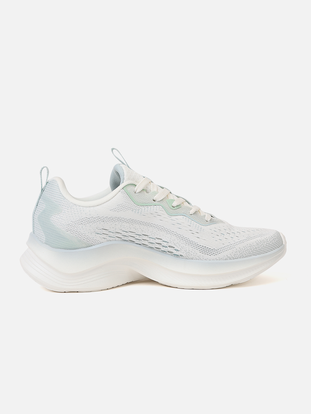 Xtep Women Feather Foam Running Shoes - Canvas white / Green / 35