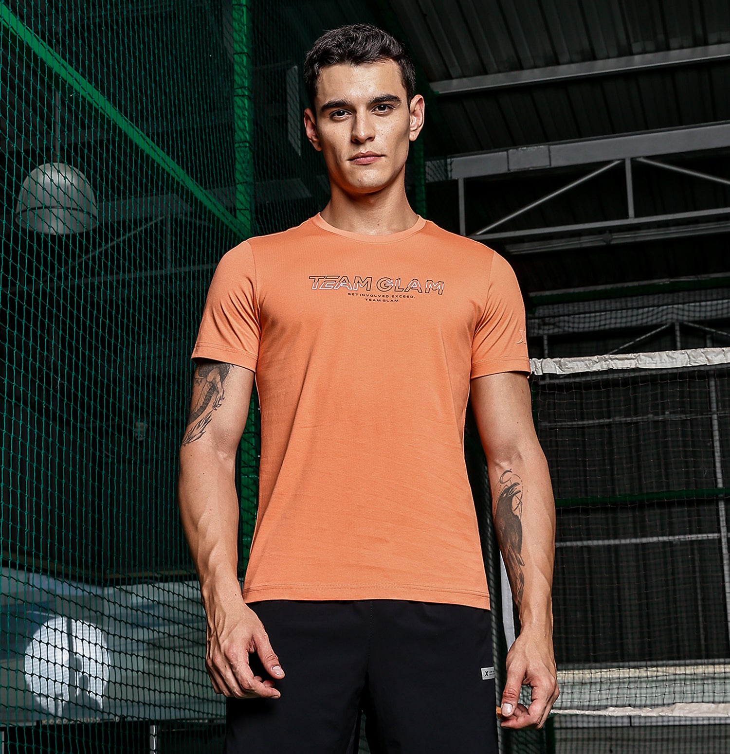 Xtep Men Active Printed T-shirt - Earthy Orange / XS