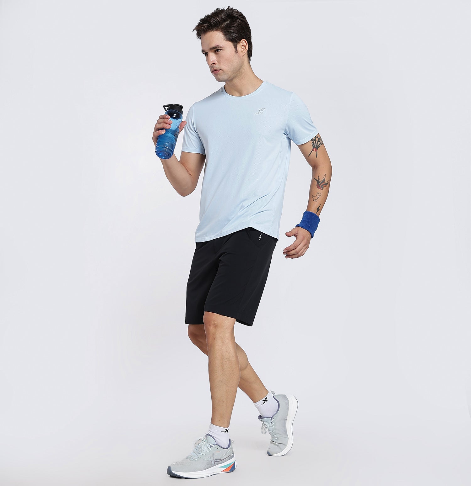 Ice-Cooling Anti-Bacterial T-shirt Vast Water Blue