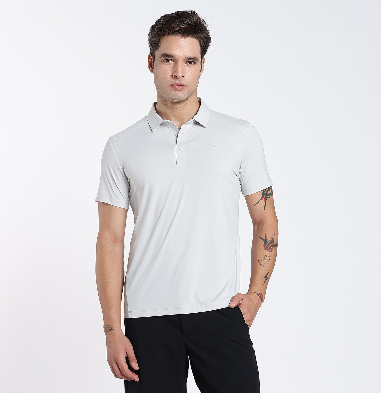 IceWeave Performance Polo T-Shirt - Grey