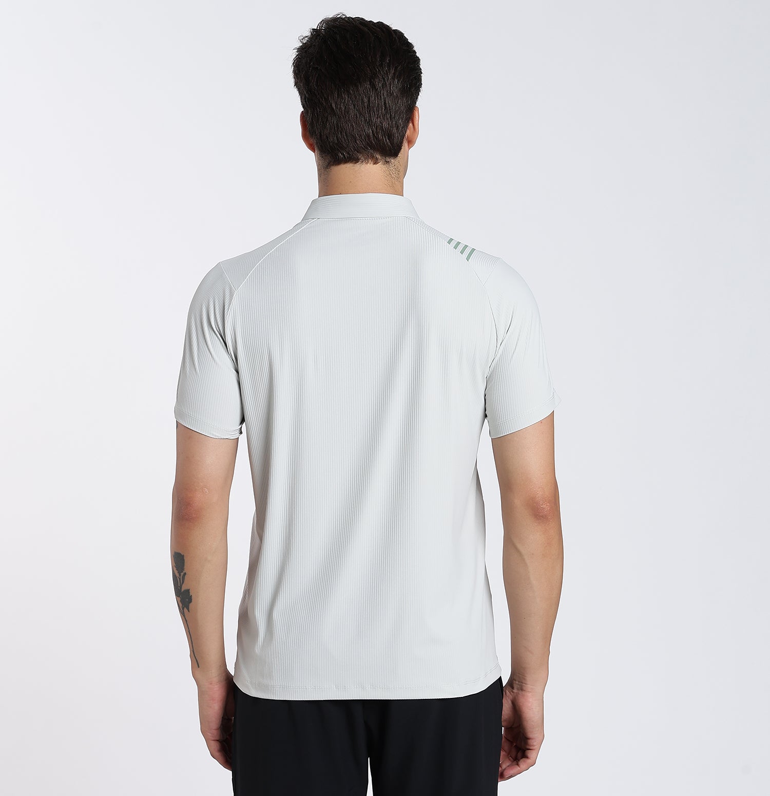 ActiveFlex Textured Polo T-Shirt - Grey