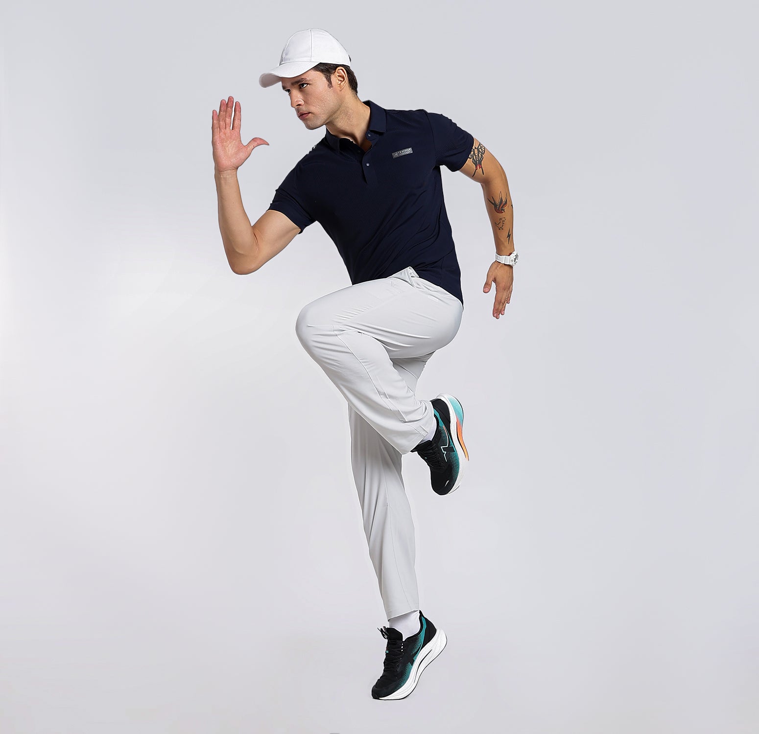Elastic Weave Quick-Dry Pants - Grey