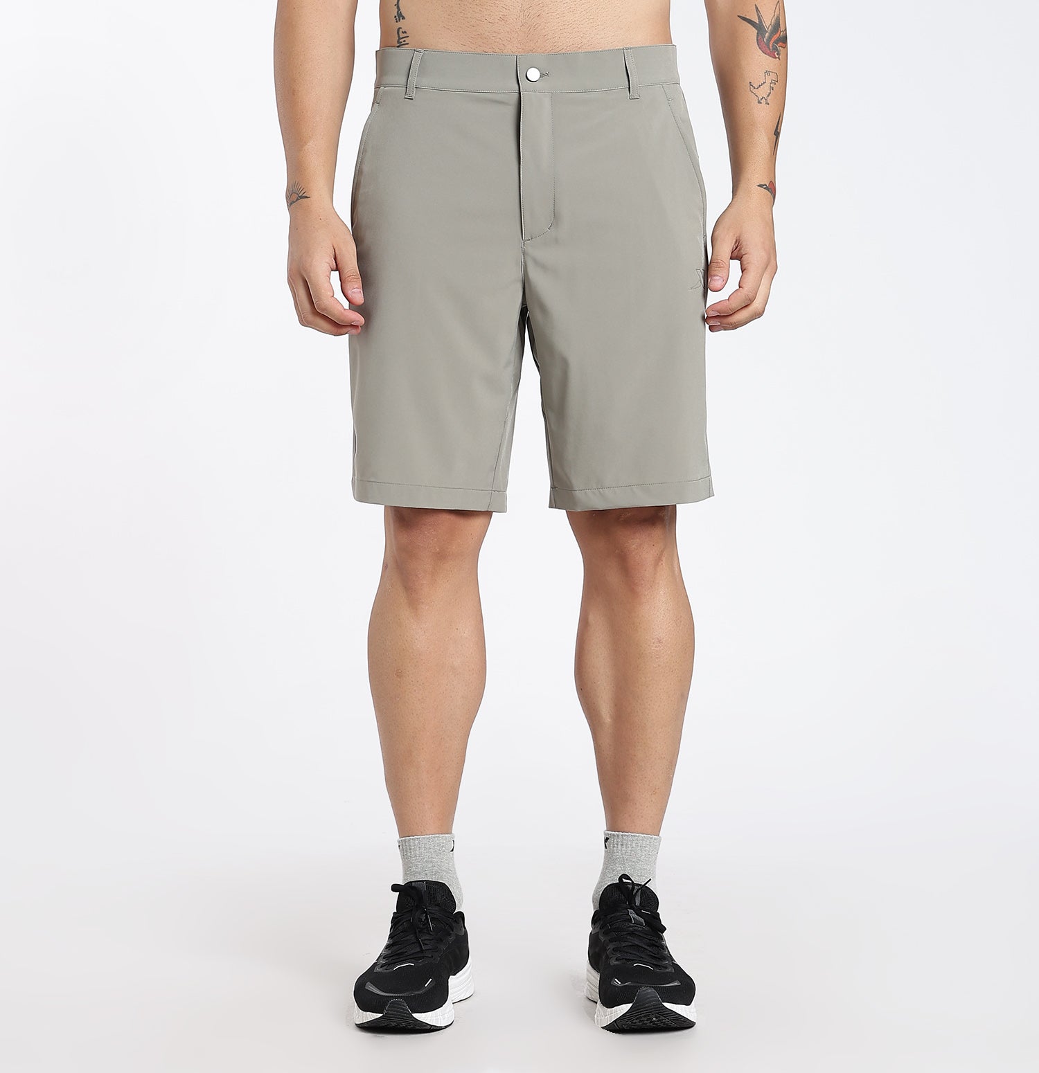 75D Elastic Woven Shorts - Green